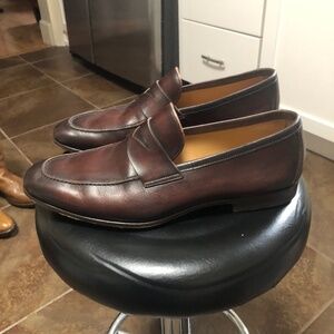 Magnanni Burgundy Leather Penny Loafer - 54
